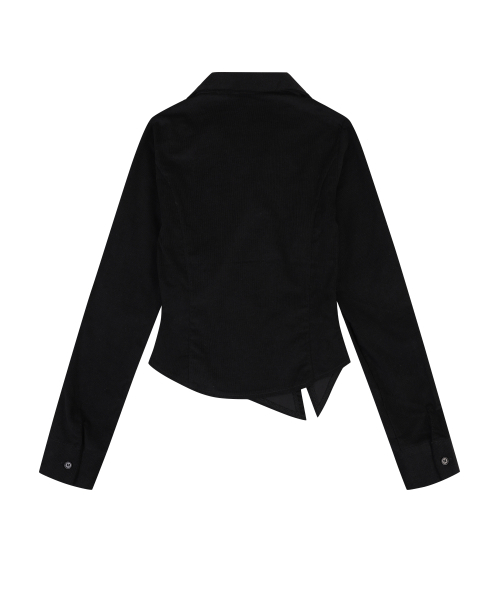 ORDINARY HOLIDAY（オーディナリー ホリデー）の「アシンメトリックシャツ [ブラック]（シャツ/ブラウス・レディース・その他・SMALL/MEDIUM）」の3枚目の写真