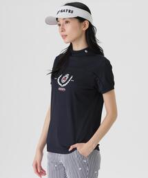 2WAYトリコット半袖ハイネックカットソー (WOMENS)