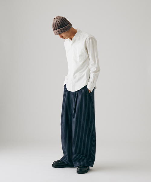 JOURNAL STANDARD（ジャーナルスタンダード）の「エレファント ストライプ パンツ（スラックス・メンズ・ネイビー/ブラック・LARGE/MEDIUM）」の4枚目の写真