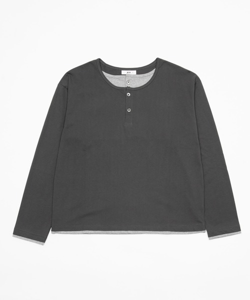 WEGO(ウィゴー)の「WEGO/【26年秋冬新作】ダブルヘンリーロンT(Tシャツ/カットソー・メンズ・チャコールグレー/ブラック・FREE)」の20枚目の写真