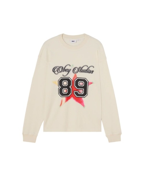 OBEY(オベイ)の「【OBEY】VARSITY STAR THERMAL(Tシャツ/カットソー・メンズ・アイボリー/カーキ・SMALL)」の1枚目の写真