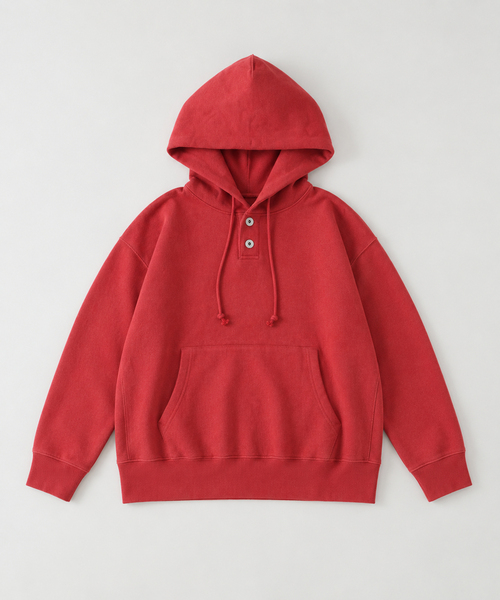 JOURNAL STANDARD(ジャーナルスタンダード)の「ダブル ボタン ヘビー パーカー(パーカー・メンズ・グレー/レッド/ブラック・LARGE/MEDIUM)」の3枚目の写真