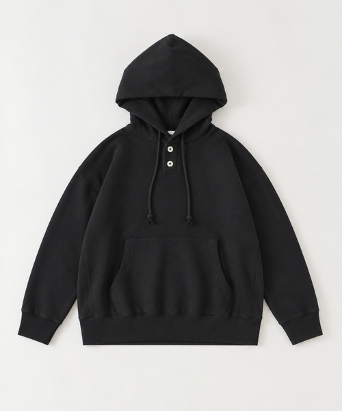 JOURNAL STANDARD(ジャーナルスタンダード)の「ダブル ボタン ヘビー パーカー(パーカー・メンズ・グレー/レッド/ブラック・LARGE/MEDIUM)」の1枚目の写真