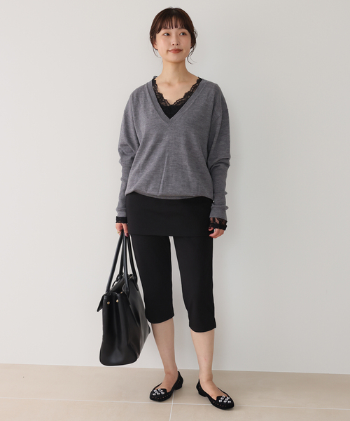 追加2》Vネックレーストップス（Tシャツ/カットソー）｜SLOBE IENA