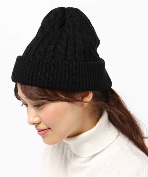 SEVENDAYS=SUNDAY（セブンデイズサンデイ）の「USC アクリルソリッドケーブルワッチ（ニットキャップ/ビーニー・レディース・ネイビー/グレー/ホワイト/ボルドー/ブラウン/ブラック/カーキ・FREE）」の3枚目の写真