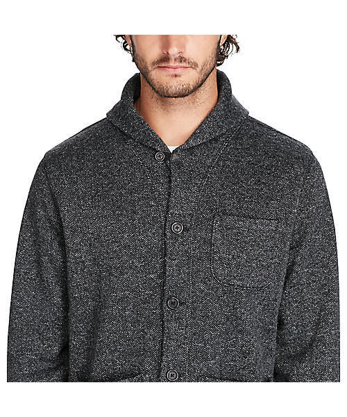 Denim & Supply Ralph Lauren（デニムアンドサプライラルフローレン）の「ヘリンボーン フリース カーディガン（カーディガン/ボレロ・メンズ・ブラック・MEDIUM/SMALL/X-SMALL/LARGE）」の4枚目の写真