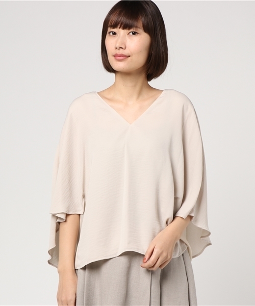 laboratory work（ラボラトリーワーク）の「Vネックバックリボンブラウス（シャツ/ブラウス・レディース・オフホワイト/ダークオレンジ/ベージュ・MEDIUM）」の12枚目の写真