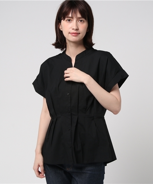 LBC（エルビーシー）の「ウエストマークブラウス       （シャツ/ブラウス・レディース・ホワイト/ブラック・LARGE/MEDIUM）」の2枚目の写真