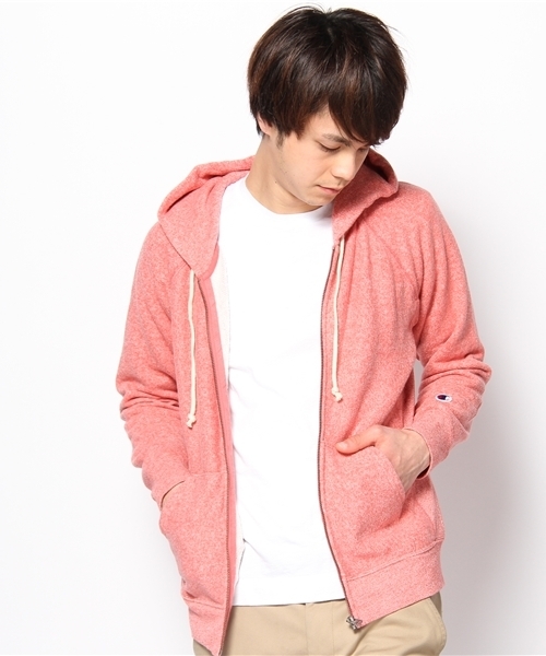 Champion（チャンピオン）の「∴CHAMPION別注ZIPパーカー（パーカー・メンズ・杢グレー/ネイビー/レッド・MEDIUM/LARGE）」の6枚目の写真