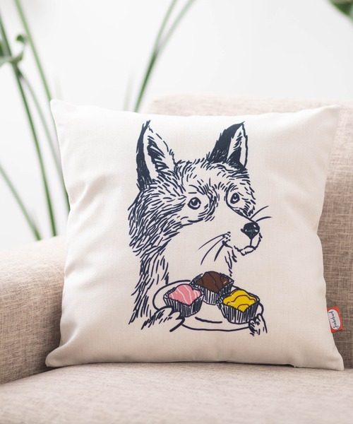 Jubilee（ジュビリー）の「ジムボバート クッションカバー（クッション/クッションカバー・レディース・ブラック/レッド/イエロー/ブルー/アニマル/ピンク/イエロー×グレー/ライトブルー/イエロー系その他/オフホワイト/ダークブルー/ブラック系その他2/スモークピンク/ブラック系その他/ベージュ/ブルー系その他・FREE）」の2枚目の写真