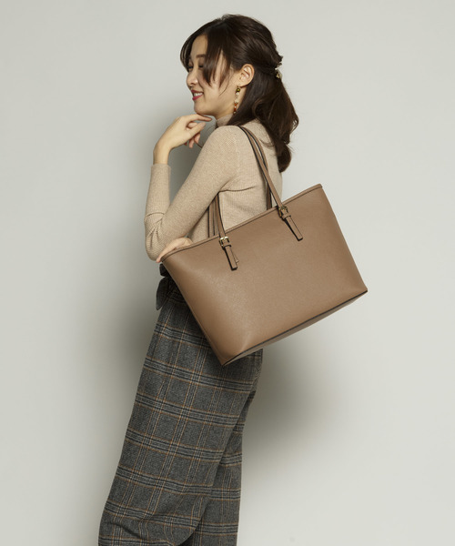 PLAIN CLOTHING(プレーンクロージング)の「ベーシックトートバッグ【PLAIN CLOTHING】(トートバッグ・レディース・ブラック/グレー/ピンク/ブルー/モカ/キャメル/レッド・FREE)」の15枚目の写真