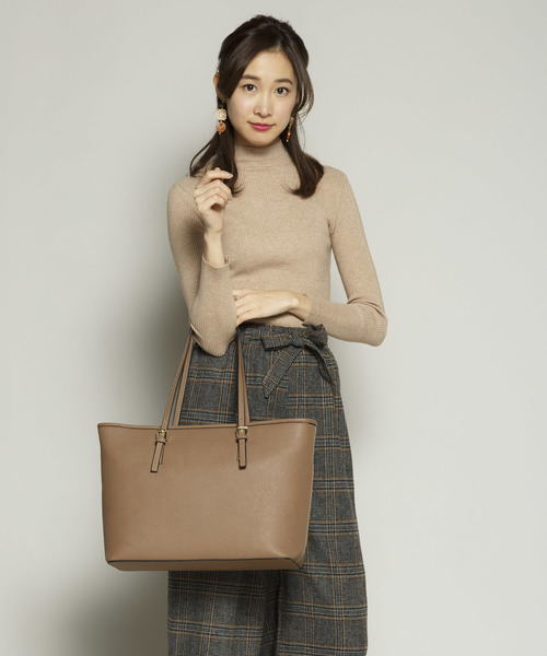 PLAIN CLOTHING(プレーンクロージング)の「ベーシックトートバッグ【PLAIN CLOTHING】(トートバッグ・レディース・ブラック/グレー/ピンク/ブルー/モカ/キャメル/レッド・FREE)」の16枚目の写真