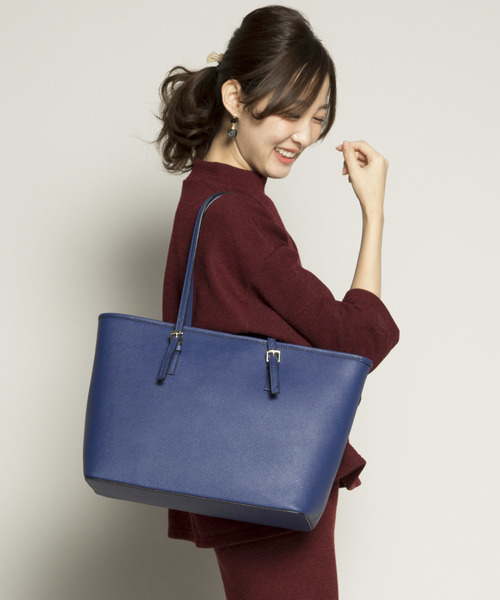 PLAIN CLOTHING(プレーンクロージング)の「ベーシックトートバッグ【PLAIN CLOTHING】(トートバッグ・レディース・ブラック/グレー/ピンク/ブルー/モカ/キャメル/レッド・FREE)」の18枚目の写真