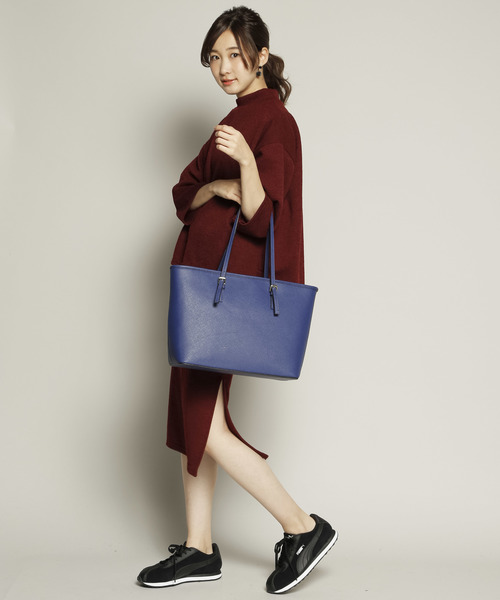 PLAIN CLOTHING(プレーンクロージング)の「ベーシックトートバッグ【PLAIN CLOTHING】(トートバッグ・レディース・ブラック/グレー/ピンク/ブルー/モカ/キャメル/レッド・FREE)」の20枚目の写真