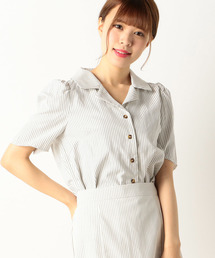 archives | 【SETUPもOK】ストライプ開衿シャツ(シャツ/ブラウス)