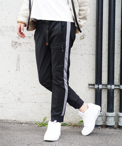 OUTDOOR PRODUCTS APPAREL(アウトドアプロダクツアパレル)の「OUTDOOR CNストレッチライン入りクライミングスリムテーパードジョガーパンツ(その他パンツ・メンズ・ブラック/グレー/ネイビー・M/L/LL)」の1枚目の写真