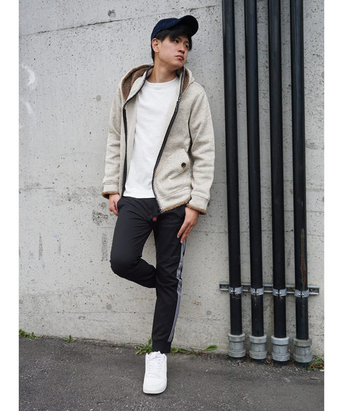 OUTDOOR PRODUCTS APPAREL(アウトドアプロダクツアパレル)の「OUTDOOR CNストレッチライン入りクライミングスリムテーパードジョガーパンツ(その他パンツ・メンズ・ブラック/グレー/ネイビー・M/L/LL)」の6枚目の写真