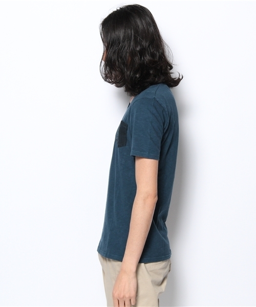 KATHARINE HAMNETT LONDON (キャサリンハムネットロンドン)の「アイスダイドチェック(Tシャツ/カットソー・メンズ・イエロー/ブルー/グレイッシュベージュ・LL/MEDIUM/LARGE)」の5枚目の写真