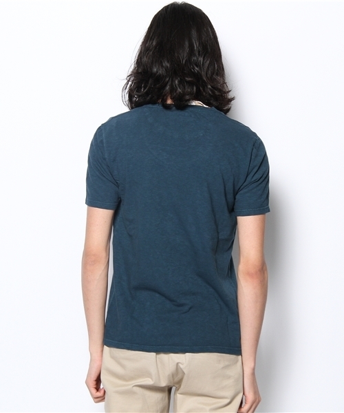 KATHARINE HAMNETT LONDON (キャサリンハムネットロンドン)の「アイスダイドチェック(Tシャツ/カットソー・メンズ・イエロー/ブルー/グレイッシュベージュ・LL/MEDIUM/LARGE)」の6枚目の写真