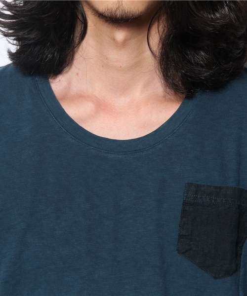 KATHARINE HAMNETT LONDON (キャサリンハムネットロンドン)の「アイスダイドチェック(Tシャツ/カットソー・メンズ・イエロー/ブルー/グレイッシュベージュ・LL/MEDIUM/LARGE)」の7枚目の写真