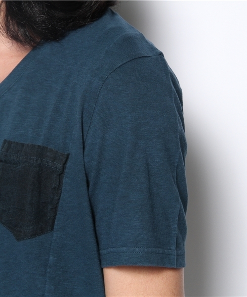 KATHARINE HAMNETT LONDON (キャサリンハムネットロンドン)の「アイスダイドチェック(Tシャツ/カットソー・メンズ・イエロー/ブルー/グレイッシュベージュ・LL/MEDIUM/LARGE)」の8枚目の写真