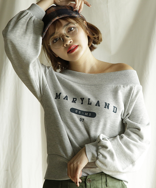 VENCEEXCHANGE（ヴァンスエクスチェンジ）の「裏起毛オフショルプルオーバー（スウェット・レディース・アッシュグレー/ホワイト/ダークグレー/その他28・M/L）」の3枚目の写真