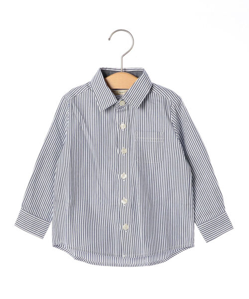 SHIPS(シップス)の「SHIPS KIDS:エルボーパッチ シャツ(80~90cm)(シャツ/ブラウス・キッズ・ネイビー/レッド・90/80)」の1枚目の写真