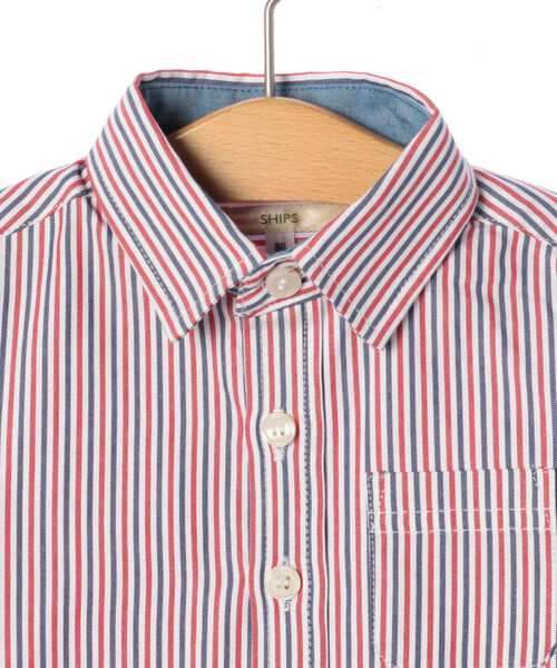 SHIPS(シップス)の「SHIPS KIDS:エルボーパッチ シャツ(80~90cm)(シャツ/ブラウス・キッズ・ネイビー/レッド・90/80)」の7枚目の写真