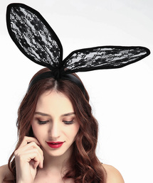 OSYAREVO（オシャレボ）の「コスプレ うさ耳 レースカチューシャ（カチューシャ）」