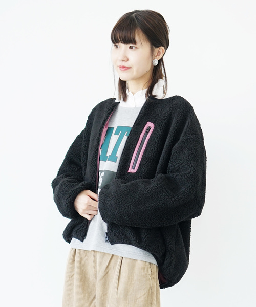 Earth Music Ecology アースミュージックアンドエコロジー の スポーティーボアブルゾン その他アウター Wear