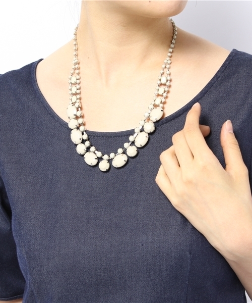 Another Edition(アナザーエディション)の「Adia/K BJ NL(ネックレス・レディース・ライトグレー/ロイヤルブルー・フリー)」の3枚目の写真