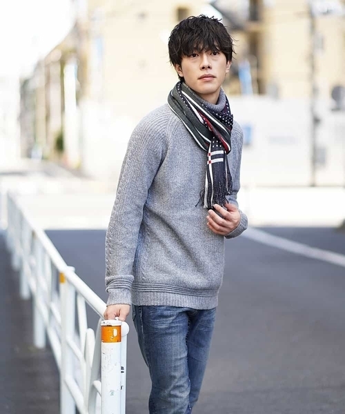 MK MICHEL KLEIN HOMME （エムケーミッシェルクランオム）の「ニット（ラムウールナイロン）（ニット/セーター・メンズ・グレー/ネイビー/ホワイト・46/48/51）」の10枚目の写真