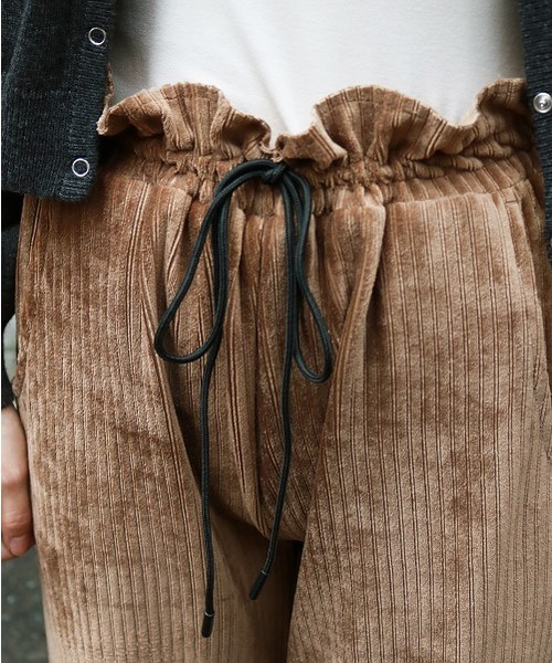 TODAYFUL（トゥデイフル）の「ストライプベロアパンツ（その他パンツ