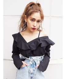 EMODA | ワイドフリルオーバーシャツ(シャツ/ブラウス)
