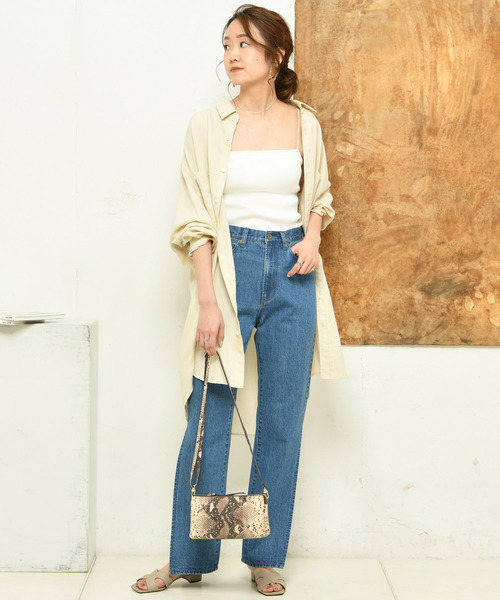 DouDou（ドゥドゥ）の「リブカップ付キャミ（Tシャツ/カットソー・レディース・ブラック/ベージュ/オフホワイト・FREE）」の11枚目の写真