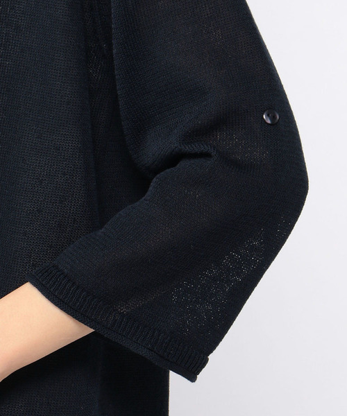 Petit Honfleur（プチオンフルール）の「【WASHABLE・麻シリーズ】ロングカーディガン（カーディガン/ボレロ・レディース・ベージュ/ネイビー・M size/L size）」の16枚目の写真