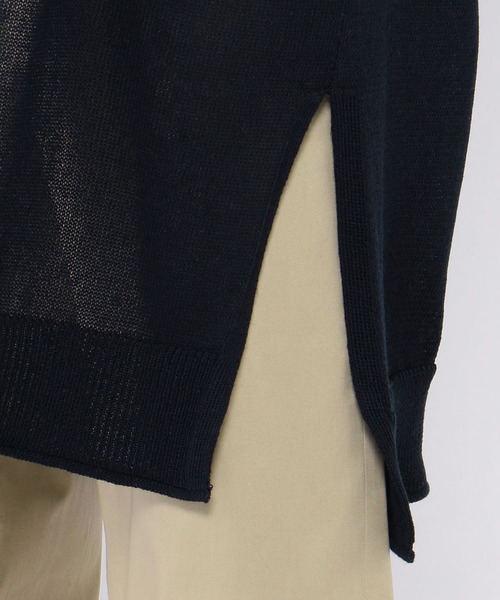 Petit Honfleur（プチオンフルール）の「【WASHABLE・麻シリーズ】ロングカーディガン（カーディガン/ボレロ・レディース・ベージュ/ネイビー・M size/L size）」の11枚目の写真