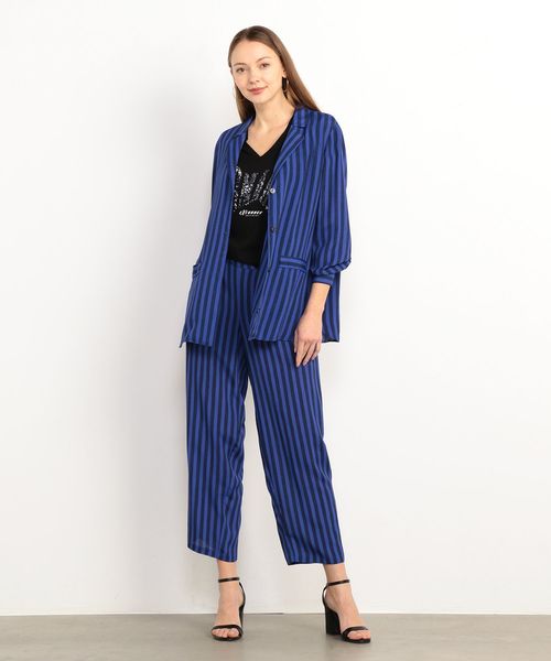 ARMANI EXCHANGE(アルマーニエクスチェンジ)の「【A|Xアルマーニ エクスチェンジ】ストライプ柄シャツジャケット(シャツ/ブラウス・レディース・ブルー・SMALL/X-SMALL/MEDIUM)」の7枚目の写真