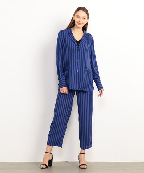 ARMANI EXCHANGE(アルマーニエクスチェンジ)の「【A|Xアルマーニ エクスチェンジ】ストライプ柄シャツジャケット(シャツ/ブラウス・レディース・ブルー・SMALL/X-SMALL/MEDIUM)」の8枚目の写真