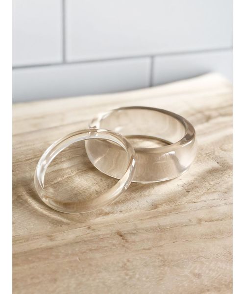 Ungrid（アングリッド）の「クリアモチーフバングルSET（バングル/リストバンド・レディース・ブラウン/クリア・FREE）」の2枚目の写真