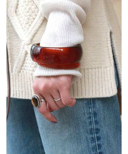 Ungrid（アングリッド）の「クリアモチーフバングルSET（バングル/リストバンド・レディース・ブラウン/クリア・FREE）」の3枚目の写真