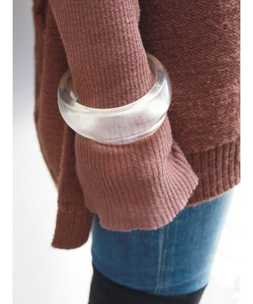 Ungrid（アングリッド）の「クリアモチーフバングルSET（バングル/リストバンド・レディース・ブラウン/クリア・FREE）」の4枚目の写真