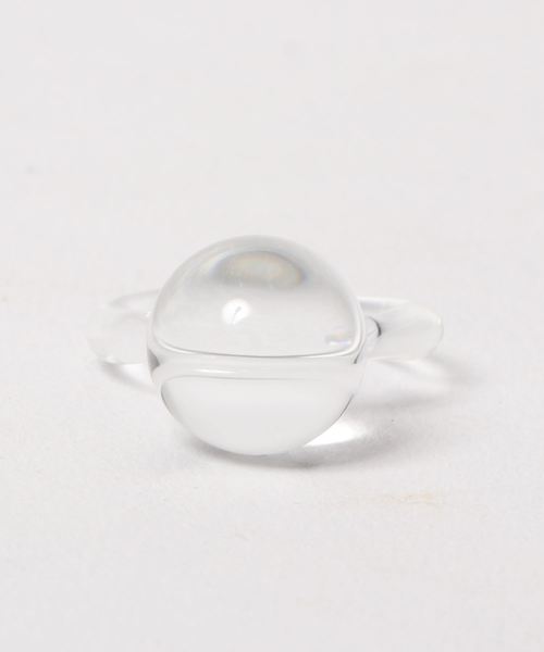 CITYSHOP（シティーショップ）の「【JANE D’ARENSBOURG】ORB GLASS RING（リング・レディース・ピンク/ホワイト/モスグリーン・FREE）」の2枚目の写真