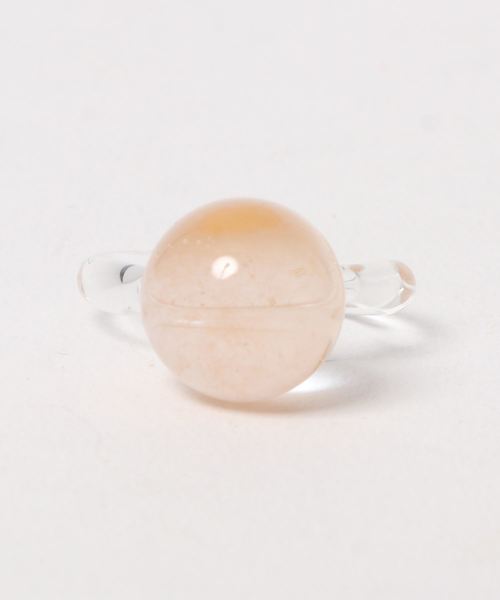 CITYSHOP（シティーショップ）の「【JANE D’ARENSBOURG】ORB GLASS RING（リング・レディース・ピンク/ホワイト/モスグリーン・FREE）」の3枚目の写真