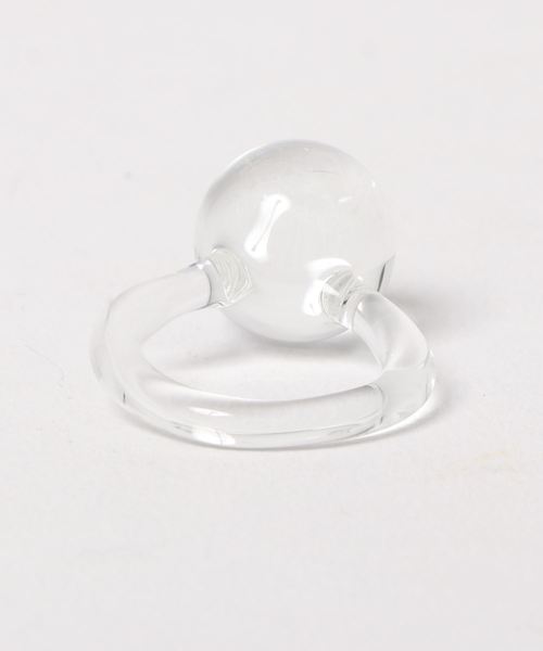 CITYSHOP（シティーショップ）の「【JANE D’ARENSBOURG】ORB GLASS RING（リング・レディース・ピンク/ホワイト/モスグリーン・FREE）」の4枚目の写真