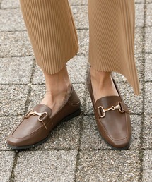 KOBE LETTUCE | BIGビット付きスクエアトゥローファーバブーシュ(ローファー)