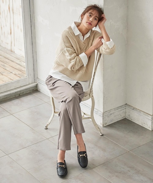 KOBE LETTUCE（コウベレタス）の「BIGビット付きスクエアトゥローファーバブーシュ（ローファー・レディース・ブラック/ブラウン/ホワイト系その他/ベージュ系その他・LL/S/M/L）」の16枚目の写真