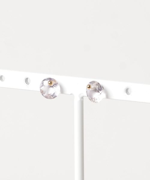 【Trine Jewelry】宝石カット天然石の一粒スタットピアス14KGF（ピアス（両耳用））｜tone（トーン）