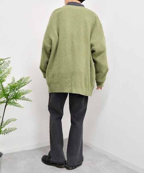 kutir（クティール）の「ルーズシルエットカーディガン（カーディガン/ボレロ・メンズ・サックスブルー/ライトグリーン/グレイッシュベージュ・MEDIUM/LARGE）」の6枚目の写真