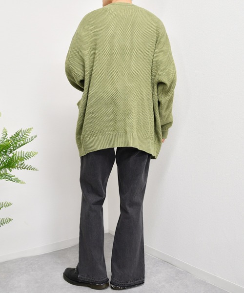 kutir（クティール）の「ルーズシルエットカーディガン（カーディガン/ボレロ・メンズ・サックスブルー/ライトグリーン/グレイッシュベージュ・MEDIUM/LARGE）」の11枚目の写真